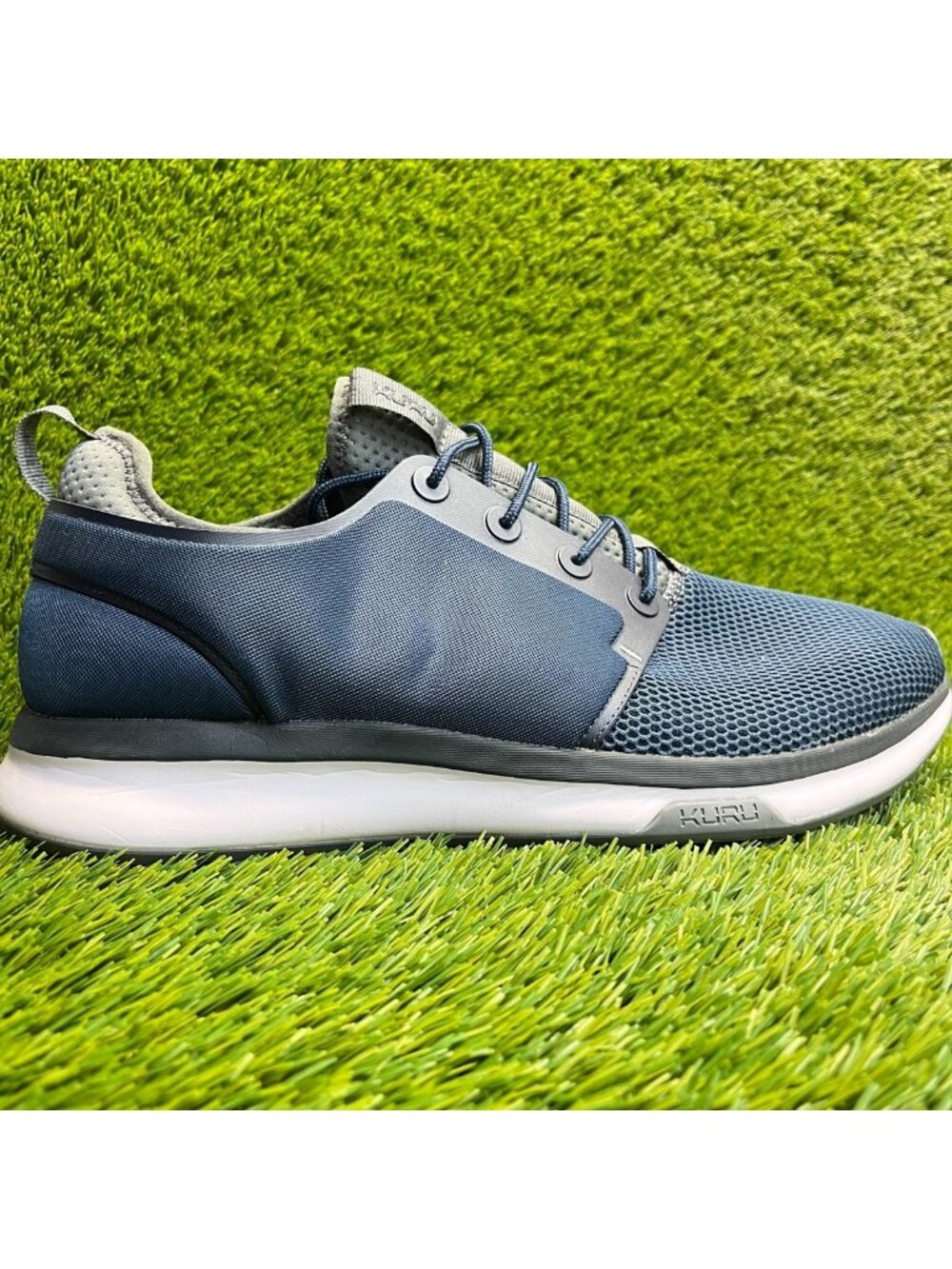 Kuru Atom Mens Size 14E Blue Black White Athletic Running Walking Shoes Sneakers